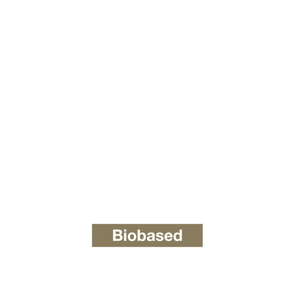 Green Technology biobased Logo vertikal white